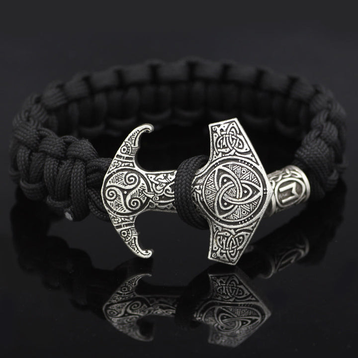 WorldNorse Odin Rune Bead Thor Hammer Mjolnir Bracelet