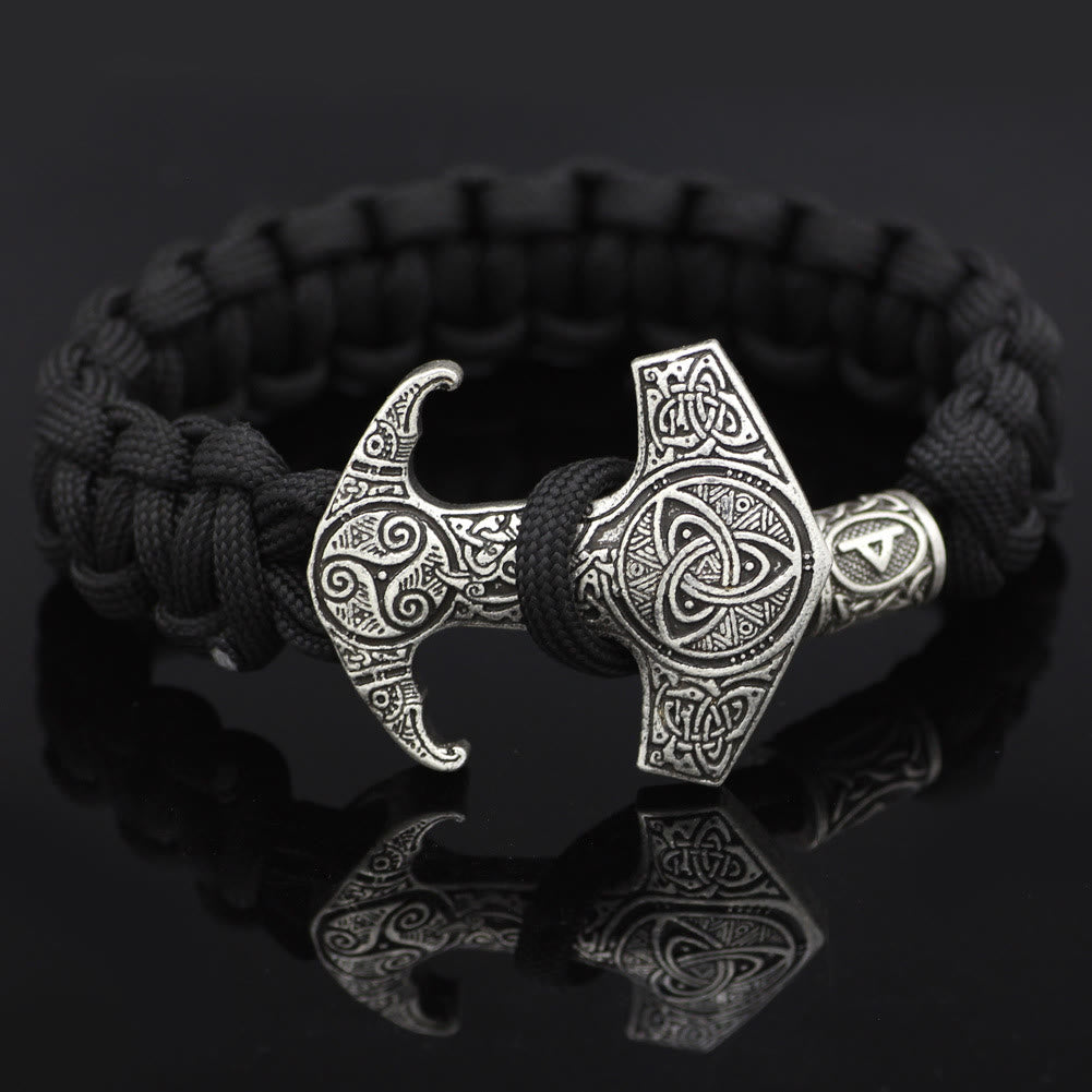 WorldNorse Odin Rune Bead Thor Hammer Mjolnir Bracelet
