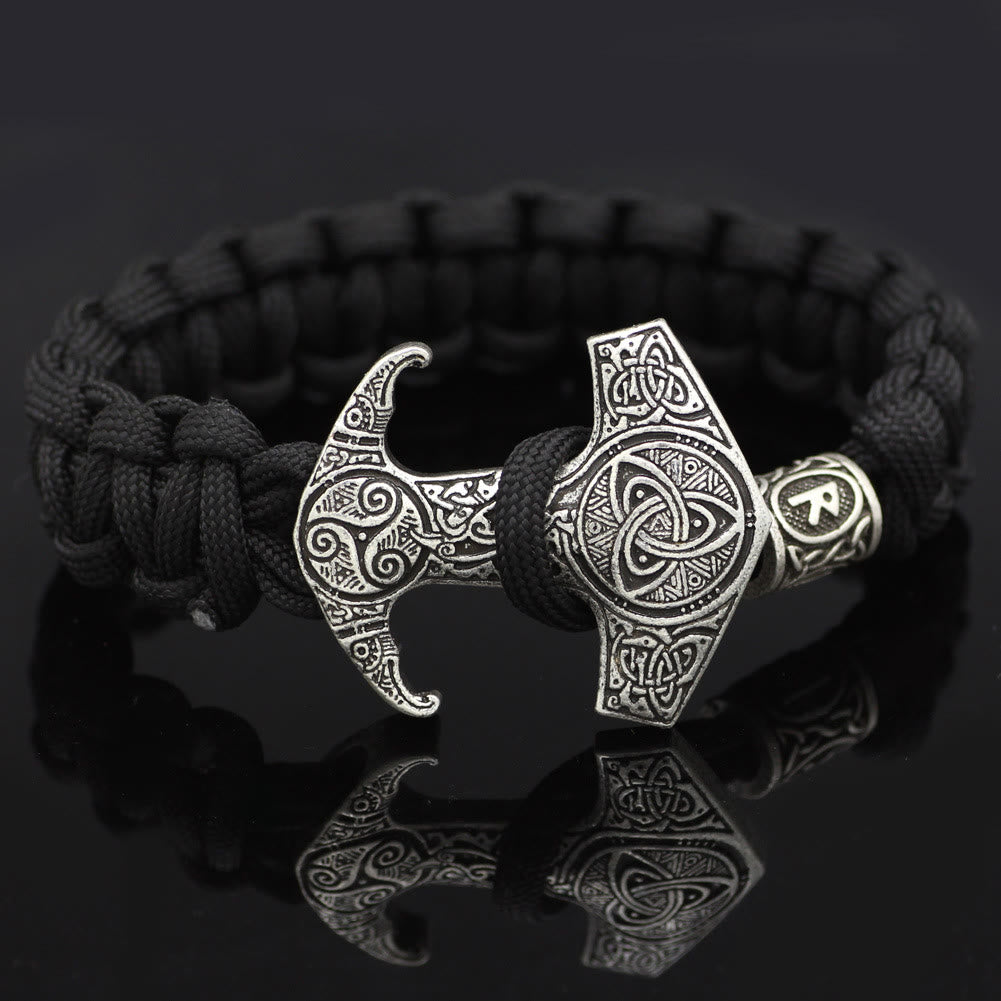WorldNorse Odin Rune Bead Thor Hammer Mjolnir Bracelet