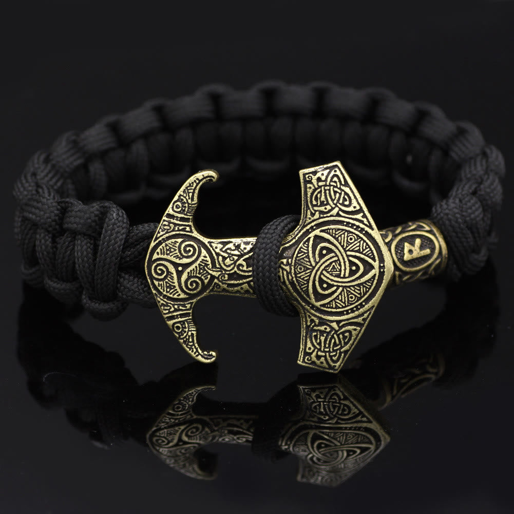 WorldNorse Odin Rune Bead Thor Hammer Mjolnir Bracelet