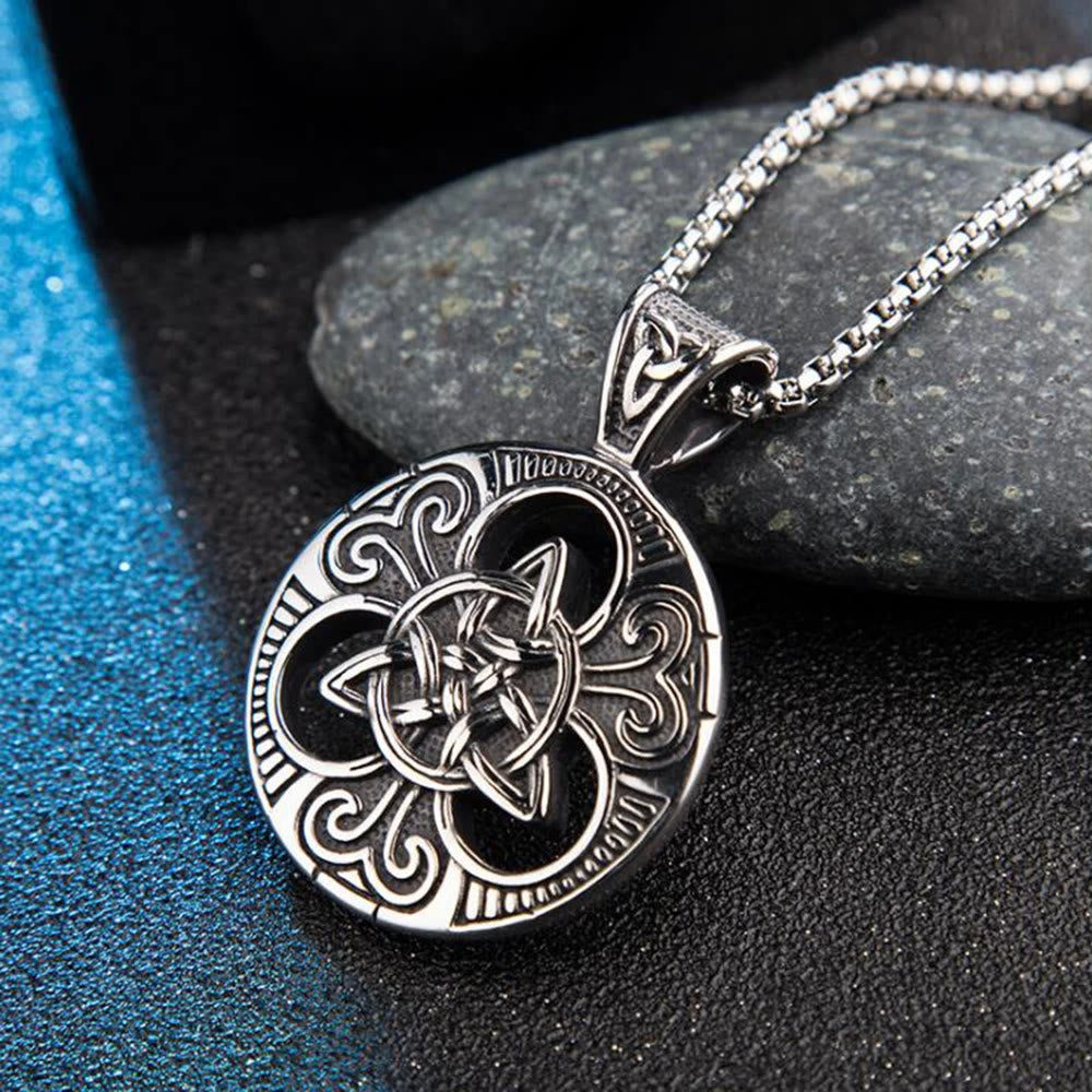 WorldNorse Classic Celtic Knot Triquetra Necklace - Silver - image 5