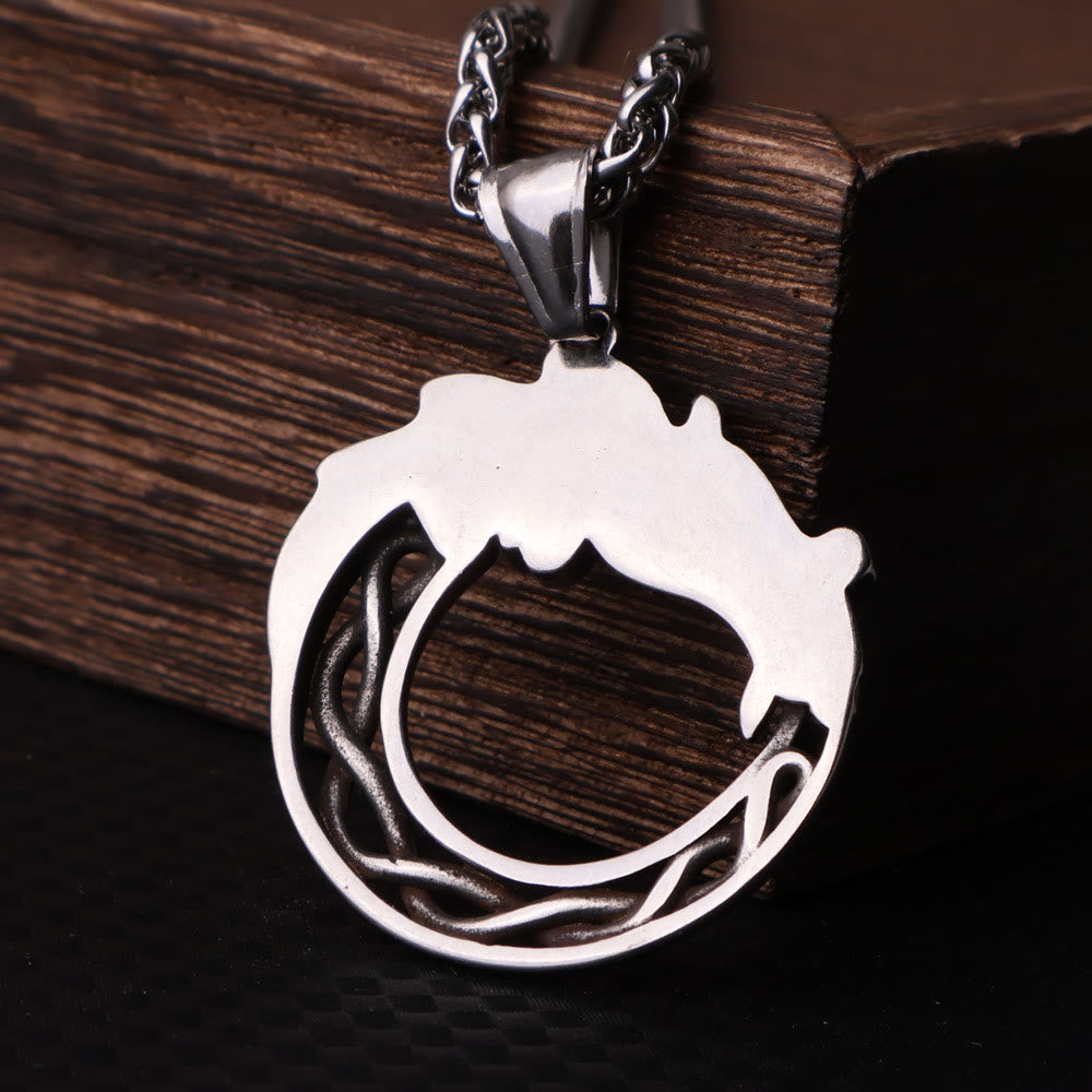 WorldNorse Dragon Pendant Viking Self Devourer Necklace