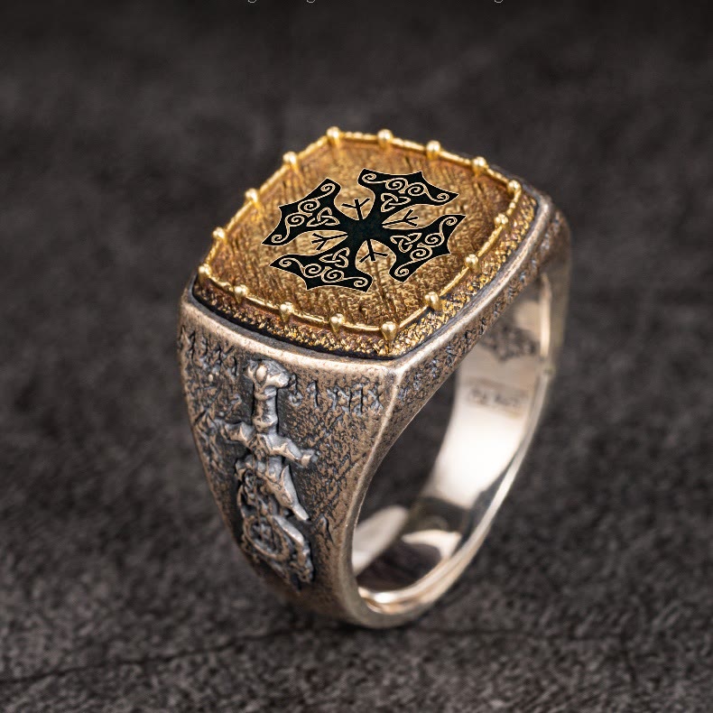 WorldNorse Handcrafted 925 Silver Valknut Viking Symbols Ring - image 12