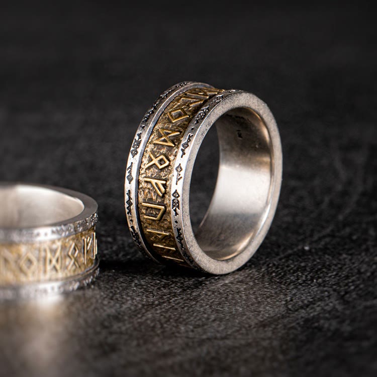 WorldNorse Handcrafted 925 Silver Handcrafted Rune Ring - AU Size Z（US 13) - NO THANKS - image 0