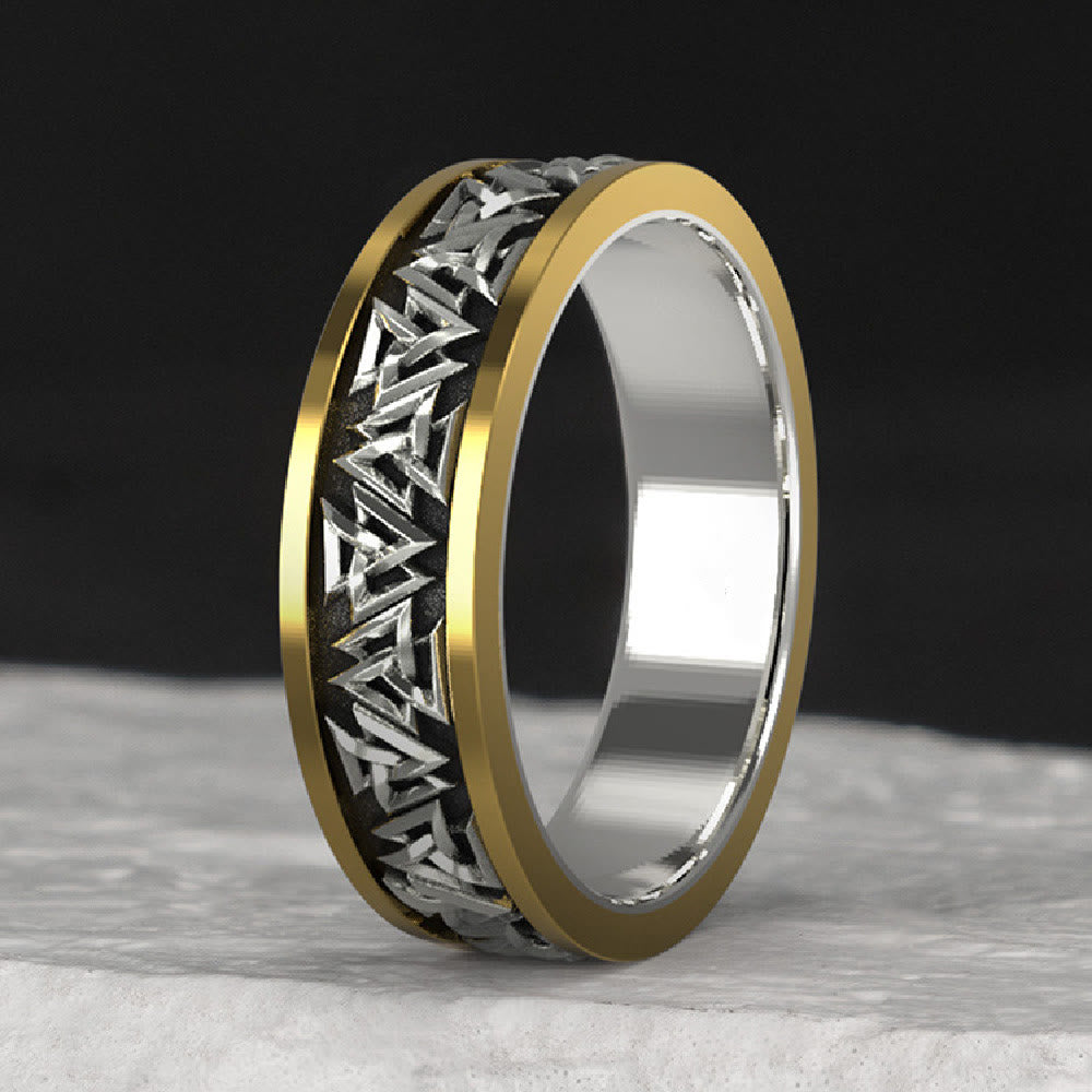 WorldNorse Handcrafted 925 Silver Nordic Valknut Ring - AU Size Y（US 12） - NO THANKS - image 0