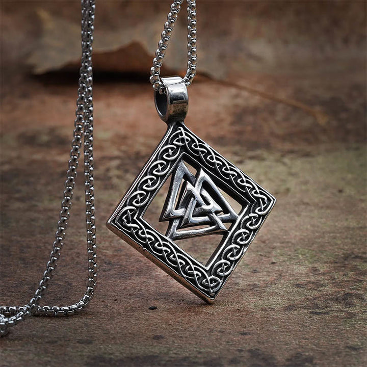 WorldNorse Odin Valknut Infinity Knot Necklace