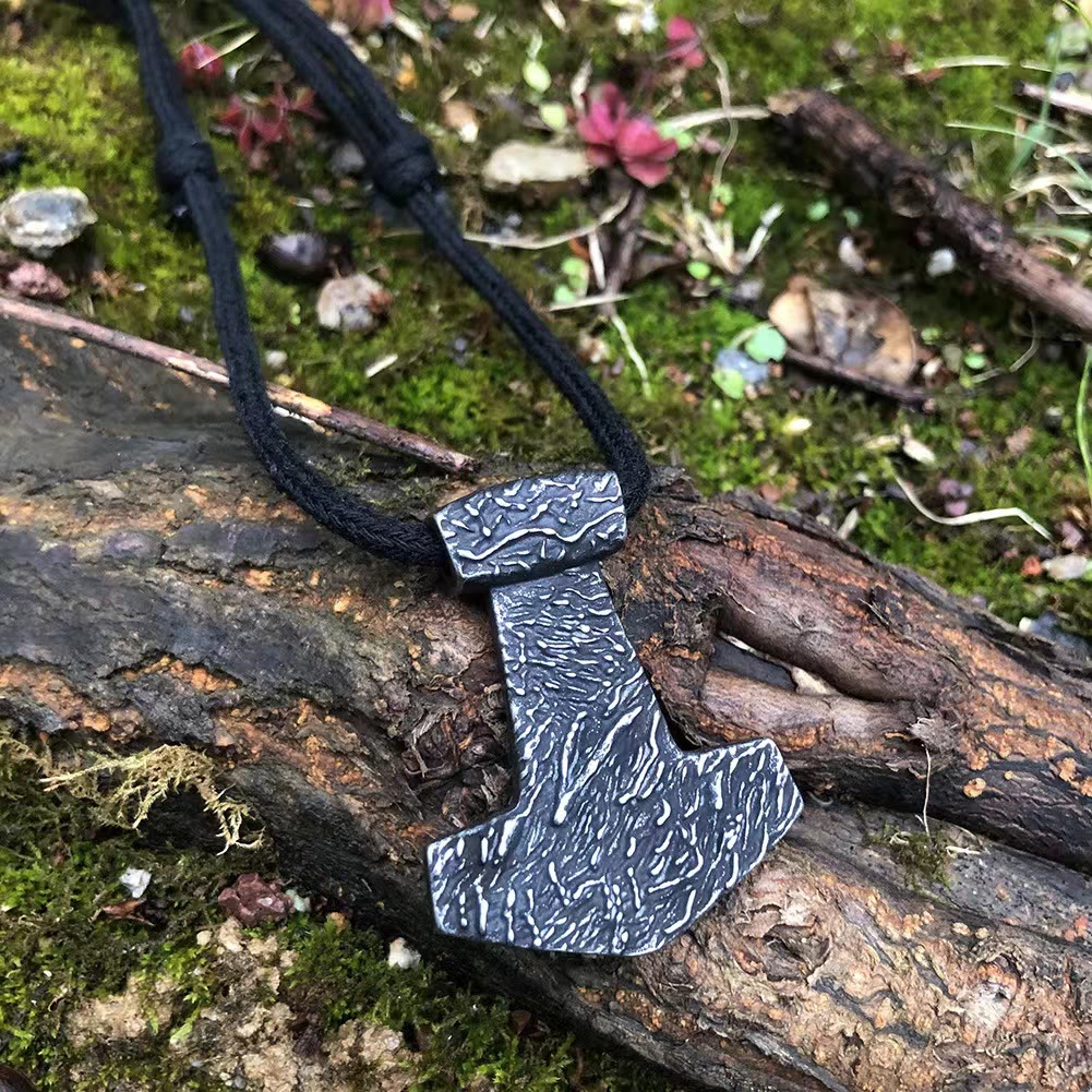 WorldNorse Hand Forged Thors Hammer Necklace - image 1