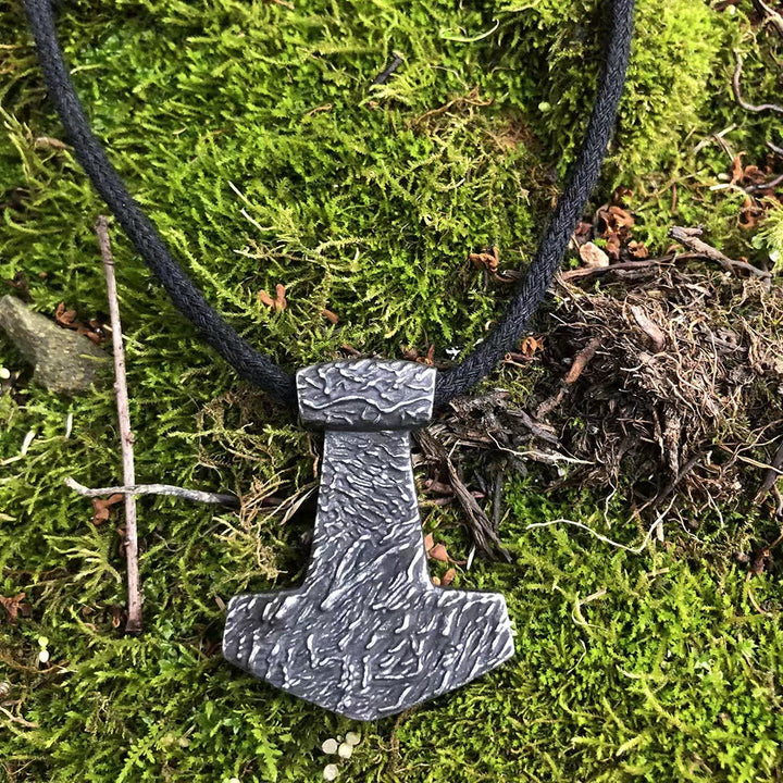 WorldNorse Hand Forged Thors Hammer Necklace - image 2
