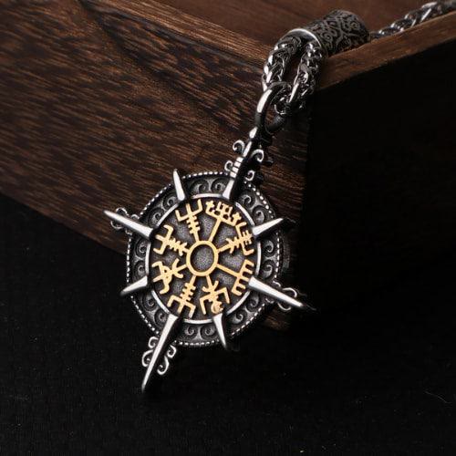 WorldNorse Norse Viking Compass Vegvisir Necklace