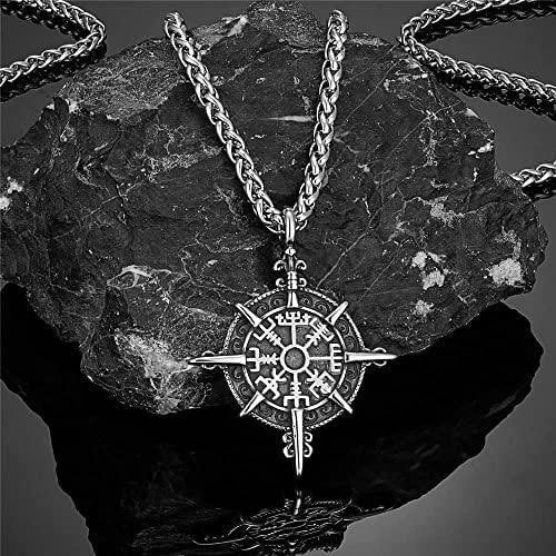 WorldNorse Norse Viking Compass Vegvisir Necklace