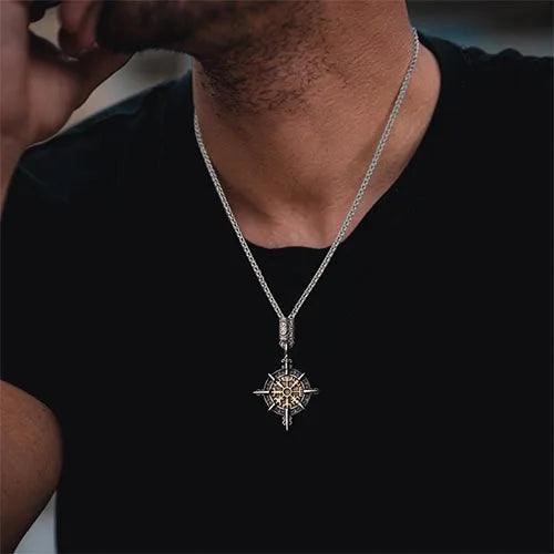 WorldNorse Norse Viking Compass Vegvisir Necklace