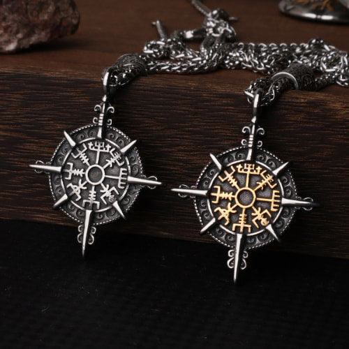 WorldNorse Norse Viking Compass Vegvisir Necklace