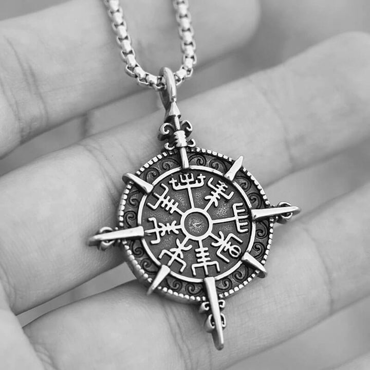 WorldNorse Norse Viking Compass Vegvisir Necklace