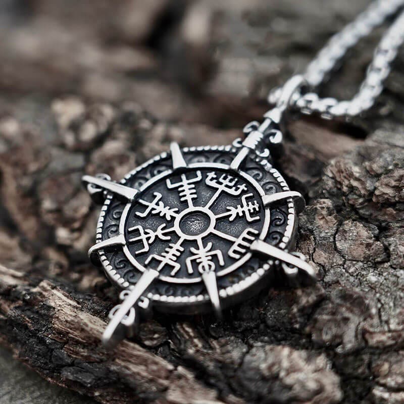 WorldNorse Norse Viking Compass Vegvisir Necklace