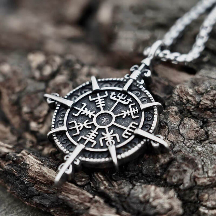 WorldNorse Norse Viking Compass Vegvisir Necklace