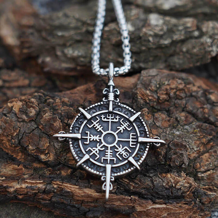 WorldNorse Norse Viking Compass Vegvisir Necklace