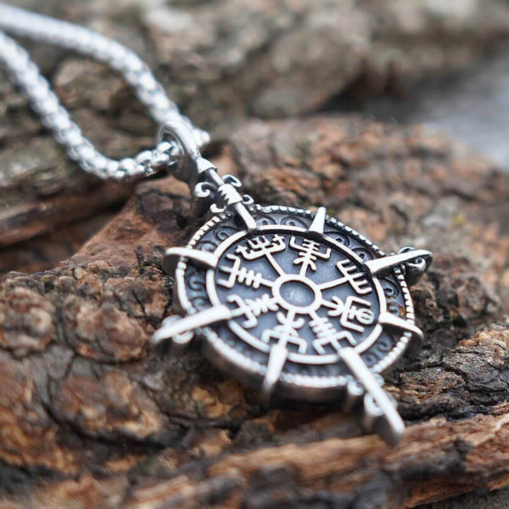 WorldNorse Norse Viking Compass Vegvisir Necklace