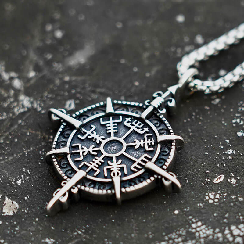 WorldNorse Norse Viking Compass Vegvisir Necklace