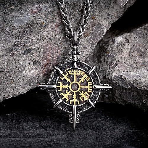 WorldNorse Norse Viking Compass Vegvisir Necklace