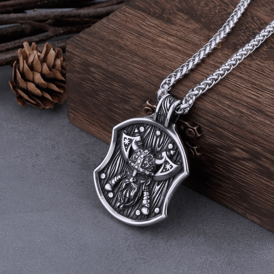 WorldNorse Odin Warrior Axe Shield Necklace - image 8