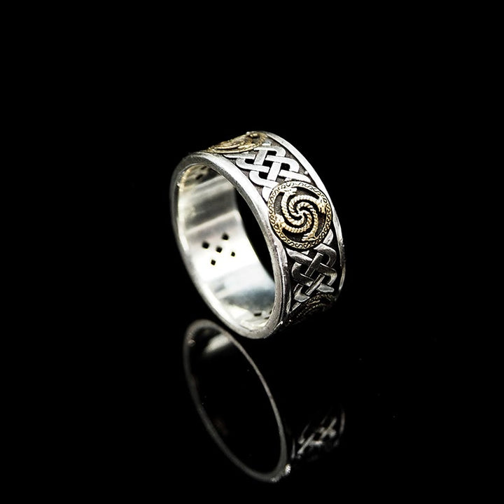 WorldNorse Handcrafted 925 Silver Norse Dragon Ring - AU Size Z+1（US 14） - image 0