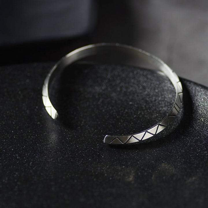 WorldNorse Modern Viking Bangle Cuff Bracelet