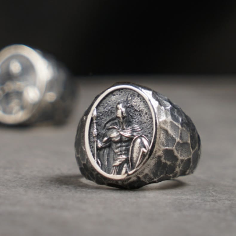 WorldNorse Handcrafted 925 Silver Spartan Warrior Ring - image 2