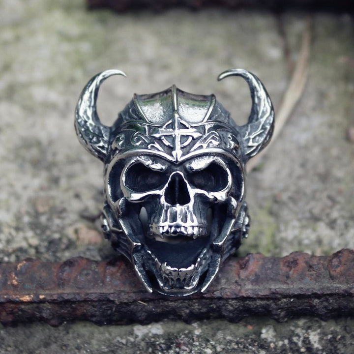 WorldNorse Ox Horn Skull Head Ring - image 5