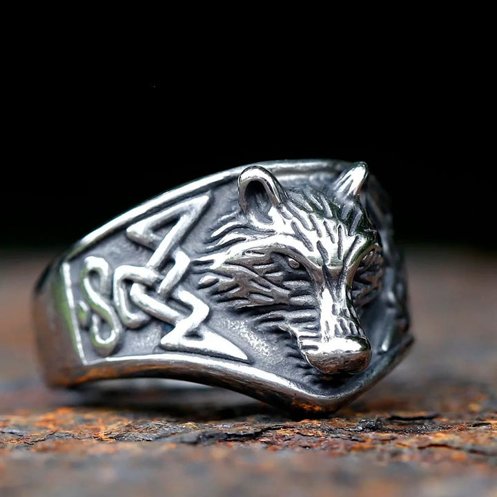 WorldNorse Wolf Head Domineering Ring - image 5