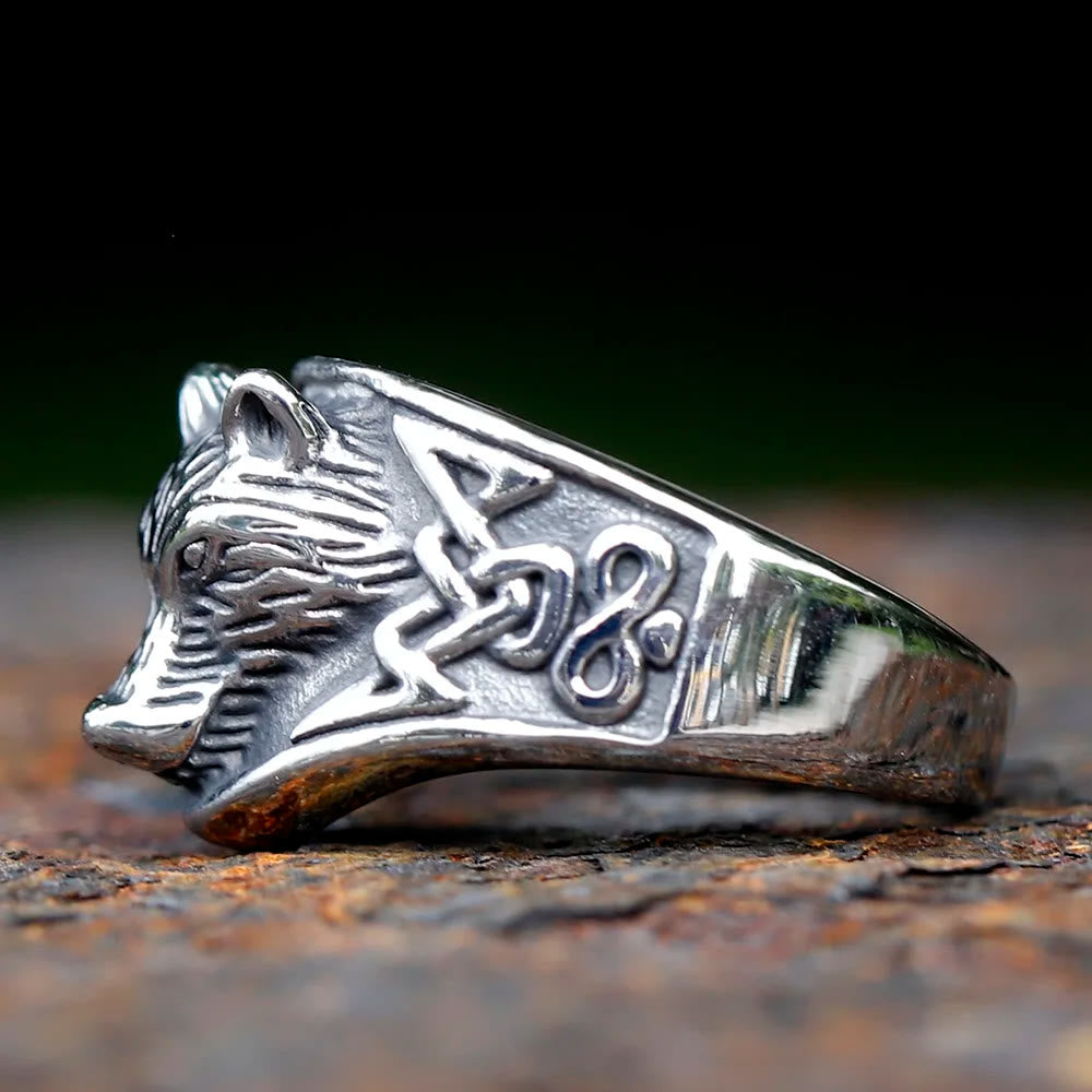 WorldNorse Wolf Head Domineering Ring - image 9