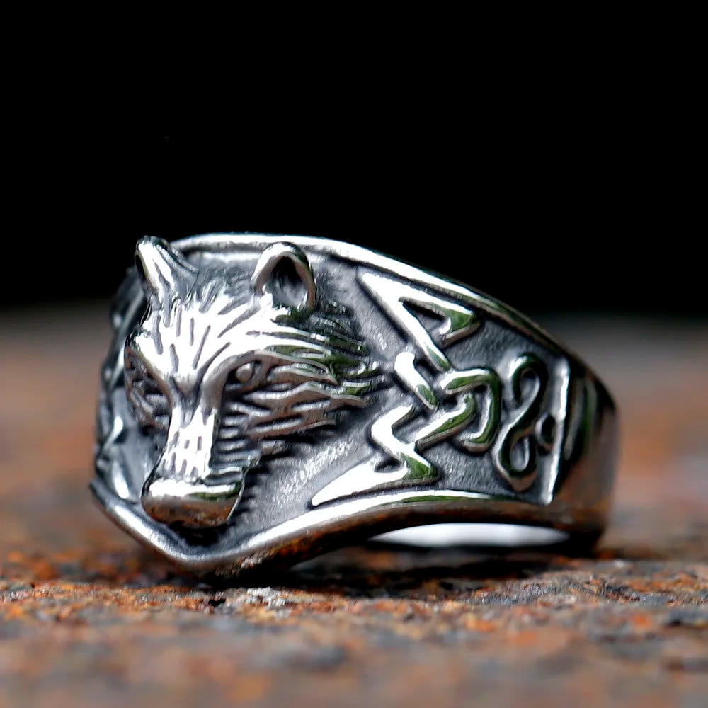 WorldNorse Wolf Head Domineering Ring - image 6