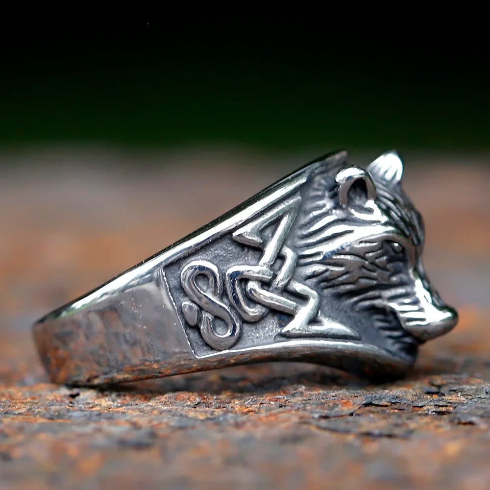 WorldNorse Wolf Head Domineering Ring - image 7
