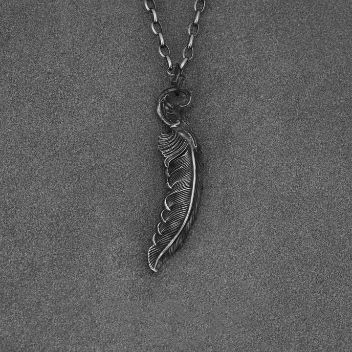 WorldNorse Handcrafted 999 Silver Feather Necklace - image 3