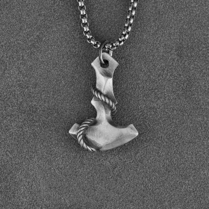 WorldNorse Handcrafted 999 Silver Anchor Necklace - With Box Chain - 60cm - NO THANKS - image 1