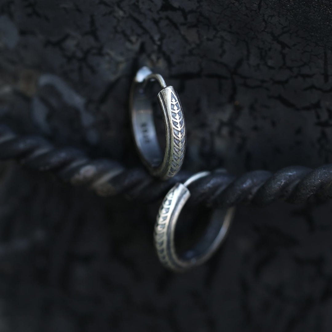 WorldNorse Handcrafted 925 Silver Dragon Scale Earrings - image 5