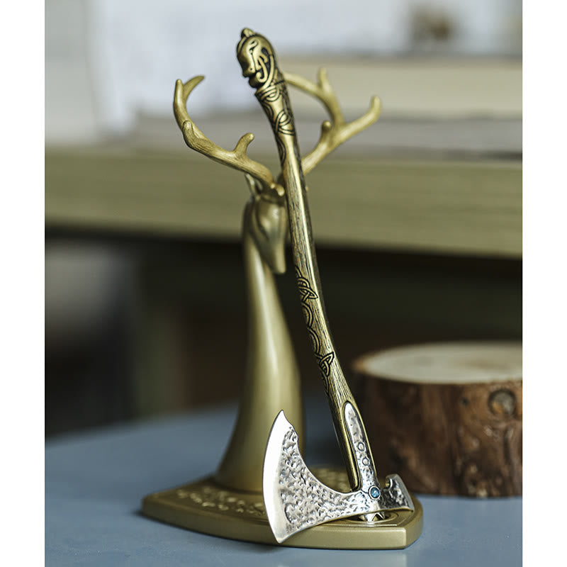 WorldNorse 925 Sterling Silver Viking Battle Axe Figurine - image 4