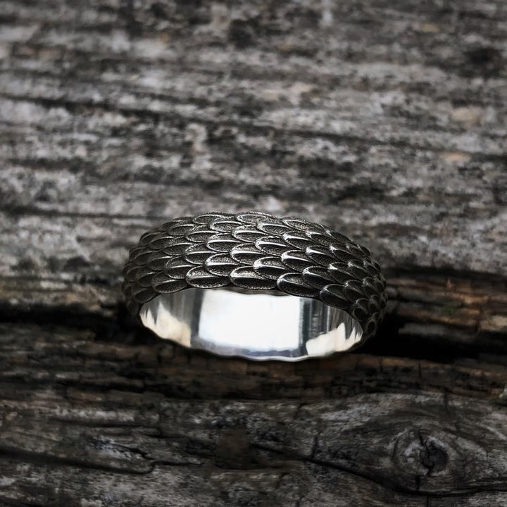 WorldNorse Handcrafted 925 Silver Dragon Scale Ring - image 4