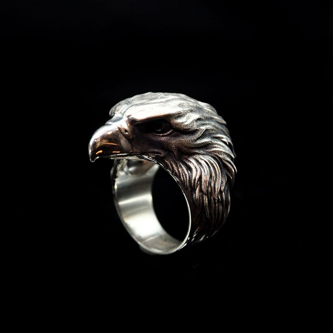 WorldNorse Handcrafted 925 Silver Raven Ring - AU Size Z+1（US 14） - NO THANKS - image 0