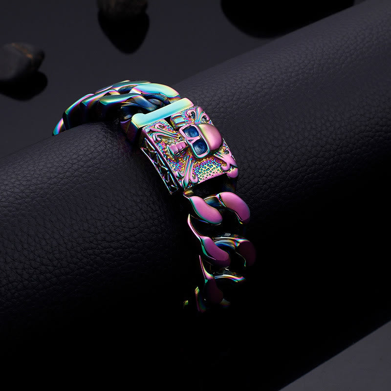WorldNorse Skull Clasp Cuban Bracelet - image 11