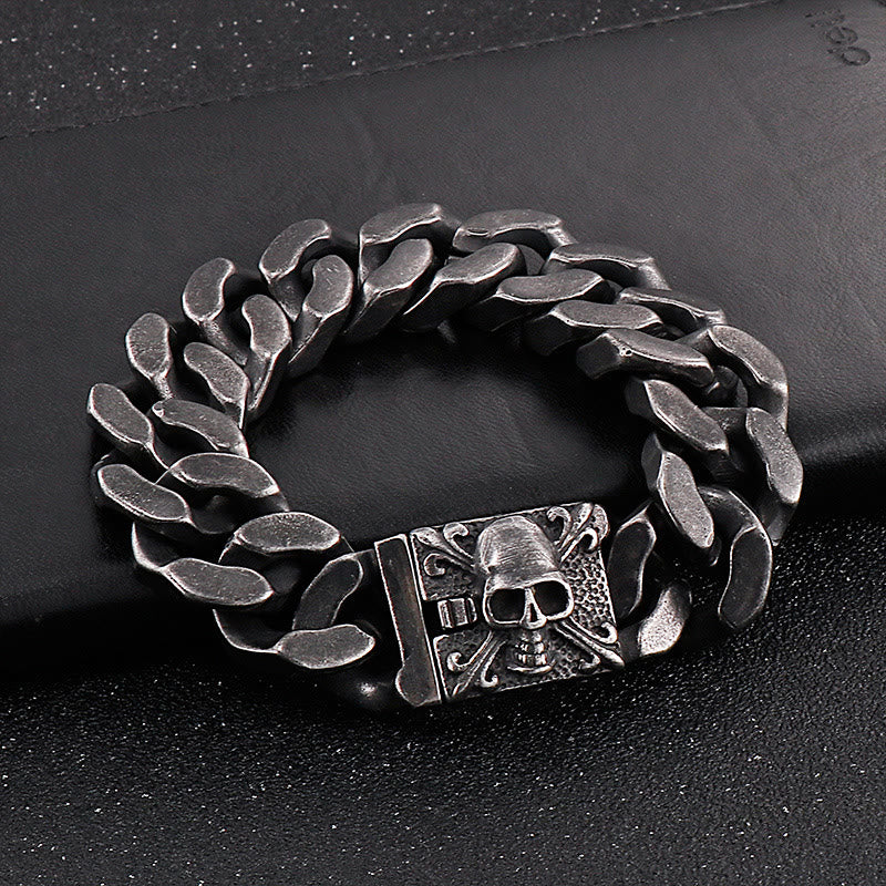 WorldNorse Skull Clasp Cuban Bracelet - image 20