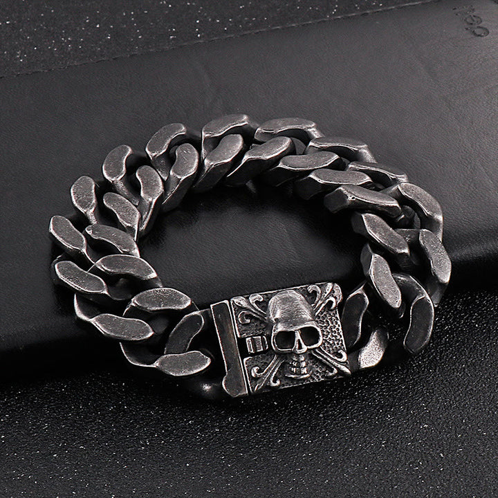 WorldNorse Skull Clasp Cuban Bracelet - image 20