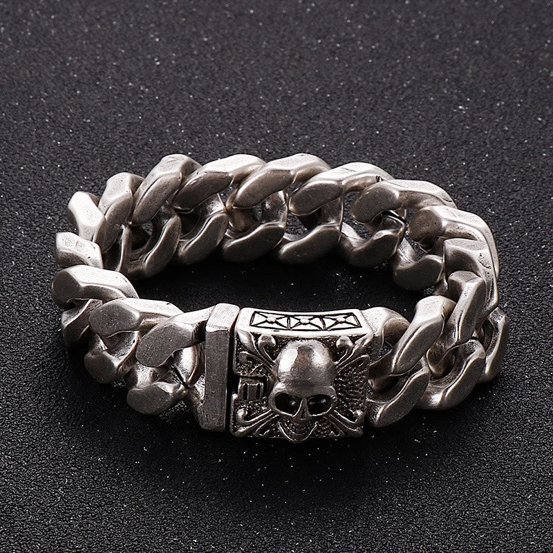 WorldNorse Skull Clasp Cuban Bracelet - image 6