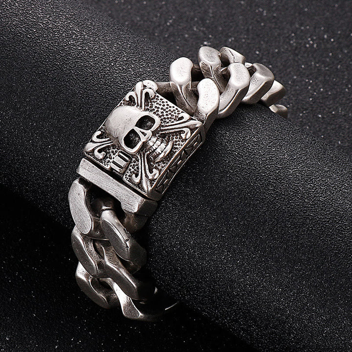 WorldNorse Skull Clasp Cuban Bracelet - image 7