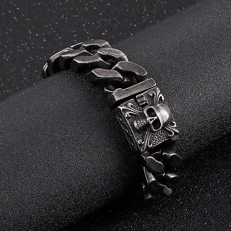 WorldNorse Skull Clasp Cuban Bracelet - image 22