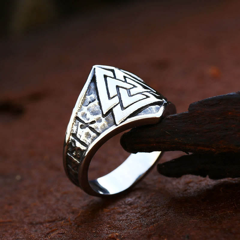 WorldNorse Valknut Stainless Steel Ring - image 2
