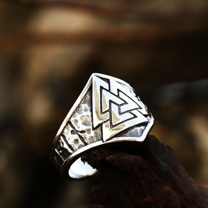 WorldNorse Valknut Stainless Steel Ring - image 3