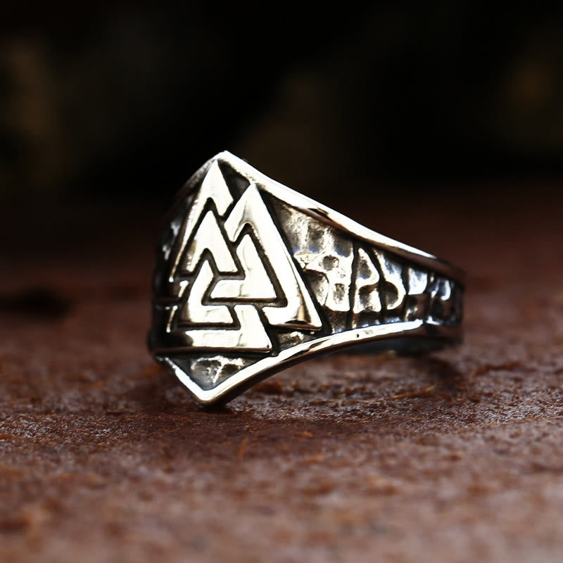 WorldNorse Valknut Stainless Steel Ring - image 1