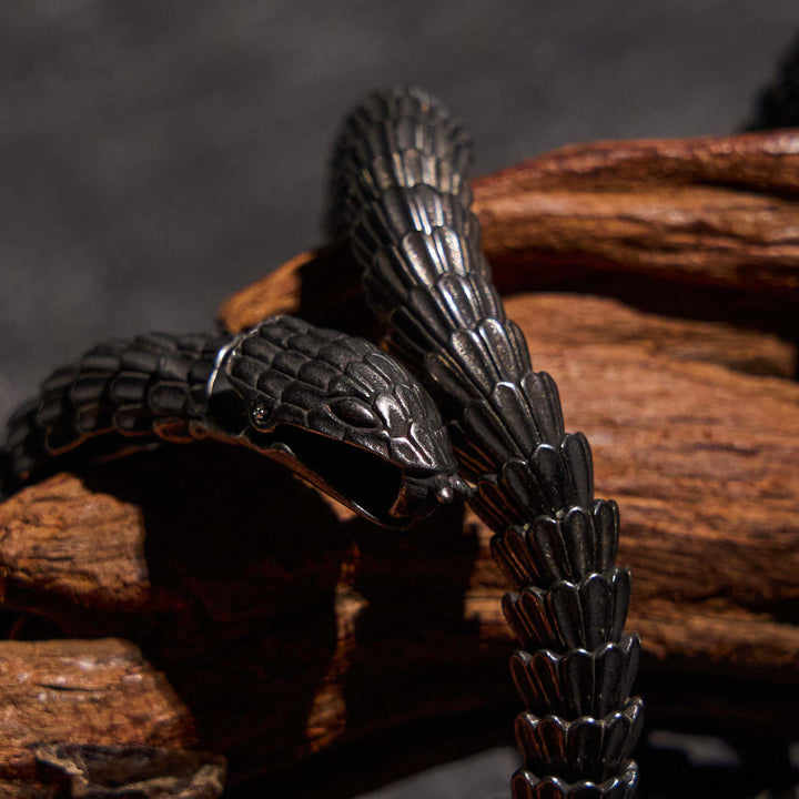 WorldNorse Vintage Stainless Steel Snake Chain Necklace & Bracelet