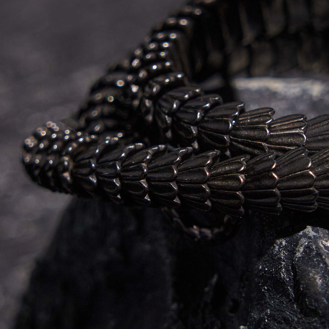 WorldNorse Vintage Stainless Steel Snake Chain Necklace & Bracelet