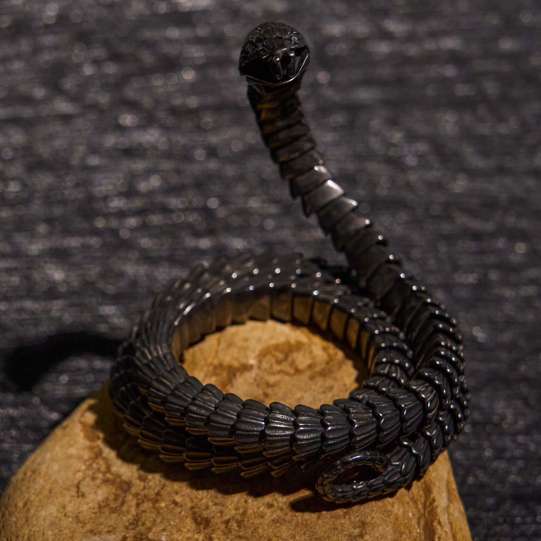 WorldNorse Vintage Stainless Steel Snake Chain Necklace & Bracelet